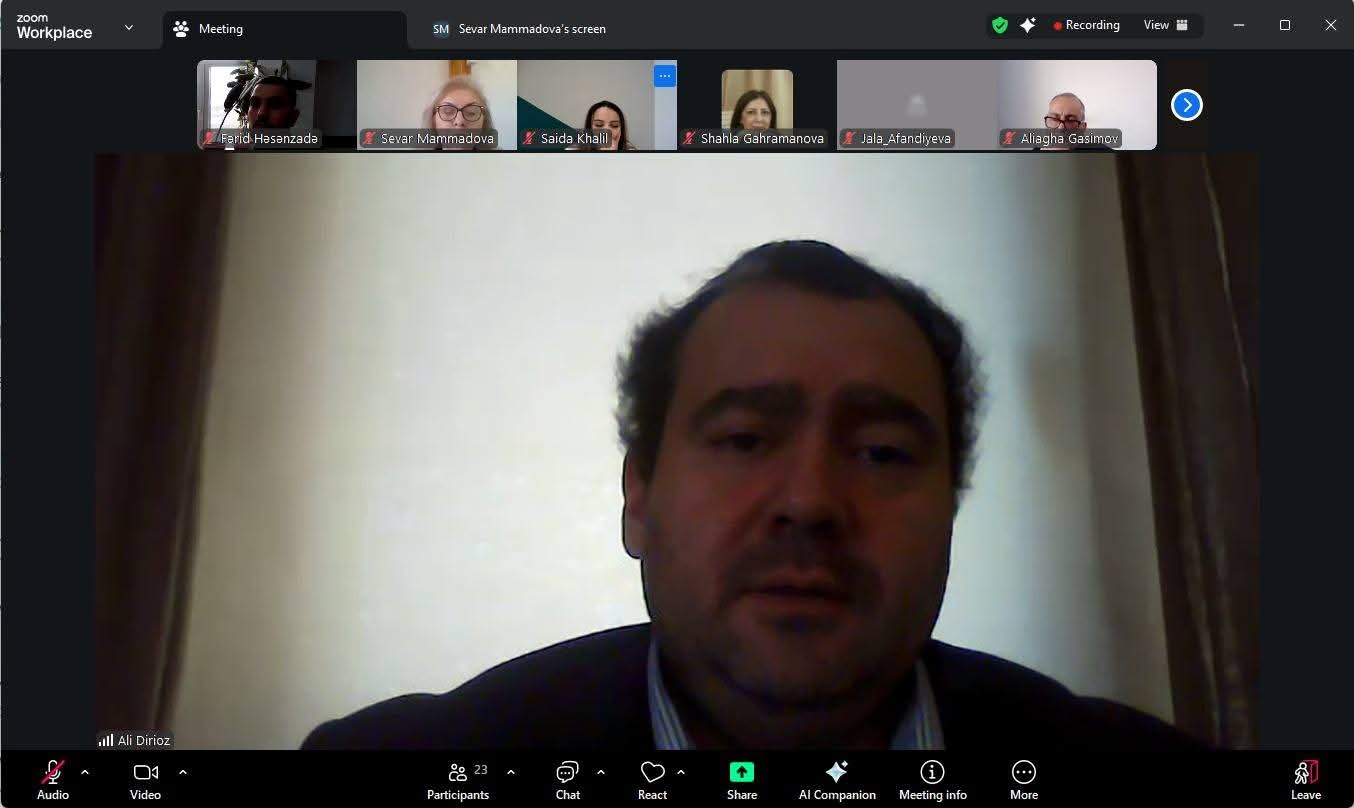 Dr. Ali Oğuz Diriöz Delivered a Seminar at Azerbaijan State University of Economics 